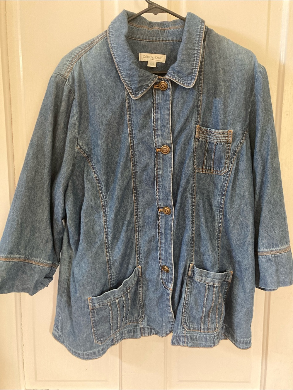 3/4 sleeve denim jacket